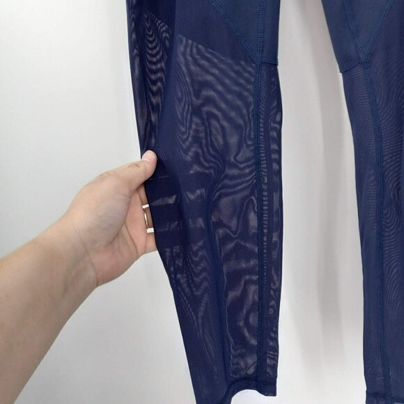 Bjorn Borg Charlie 7/8 Tights Blue High Rise Mesh Cutout Activewear Athleisure S - Picture 5 of 13